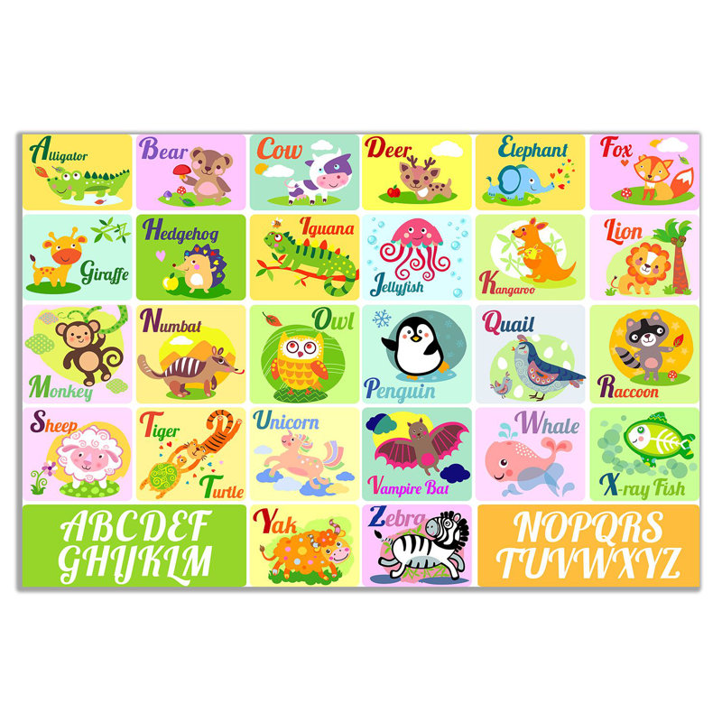 Alphabet - Wrapped Canvas Print, 20cm H x 31cm W