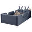 Lit plateforme simple tapissier avec coussin en lapin-792886782
