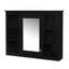 Armoire à pharmacie, armoire de rangement de salle de bain murale, armoire de salle de bain moderne avec miroir, armoire à miroir avec 6 tablettes ouvertes, meuble-lavabo non inclus