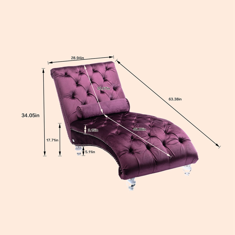 Geniece Outdoor Chaise Lounge, Purple Velvet