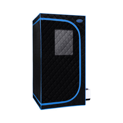 Portable Black Steam Tent - Full Size Personal Home Spa Delight. Features Generator, Remote, Foldable Chair. Effortless Install, Quick Heating. & Ul Accredited. Superior Heat Insulator, Waterproof