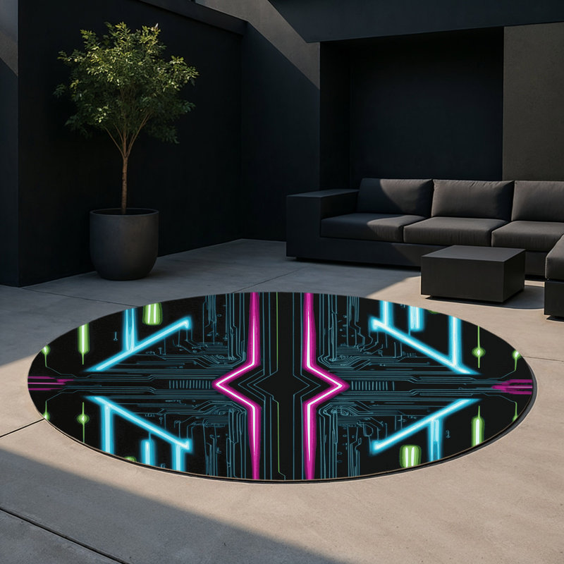 Tapis d'intérieur et extérieur Electric Nova, Rond 5 pi
