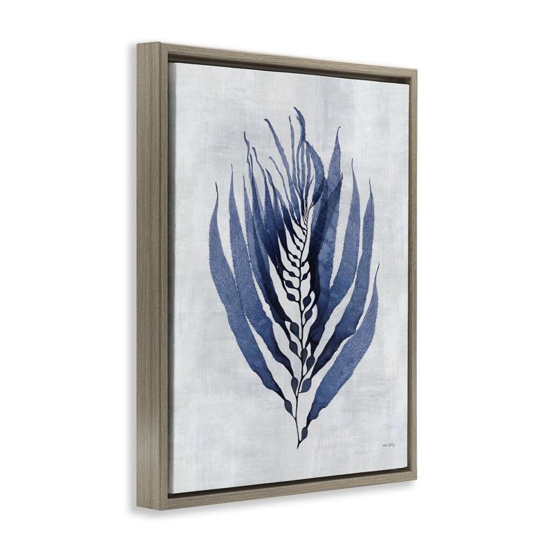 Cadre flottant Seaweed Algae Sprig, design par Amber Sterling, Cadre flottant orme Montalcino, H 31 po x l 25 po