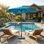 Parasol de patio avec auvent de glace, abri de jardin, de terrasse et de piscine