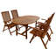 Annekatrin 4 - Person Wood Patio Dining Set with Oval Table