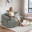Chaise longue rembourrée incurvée sans siège requise