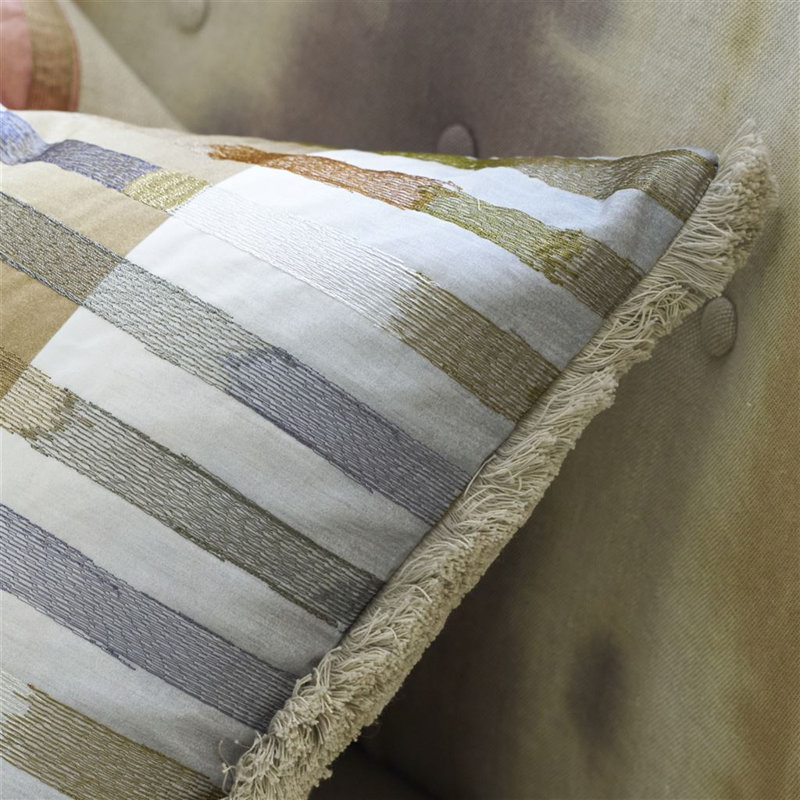 Cascata Decorative Pillow, Pink/Beige