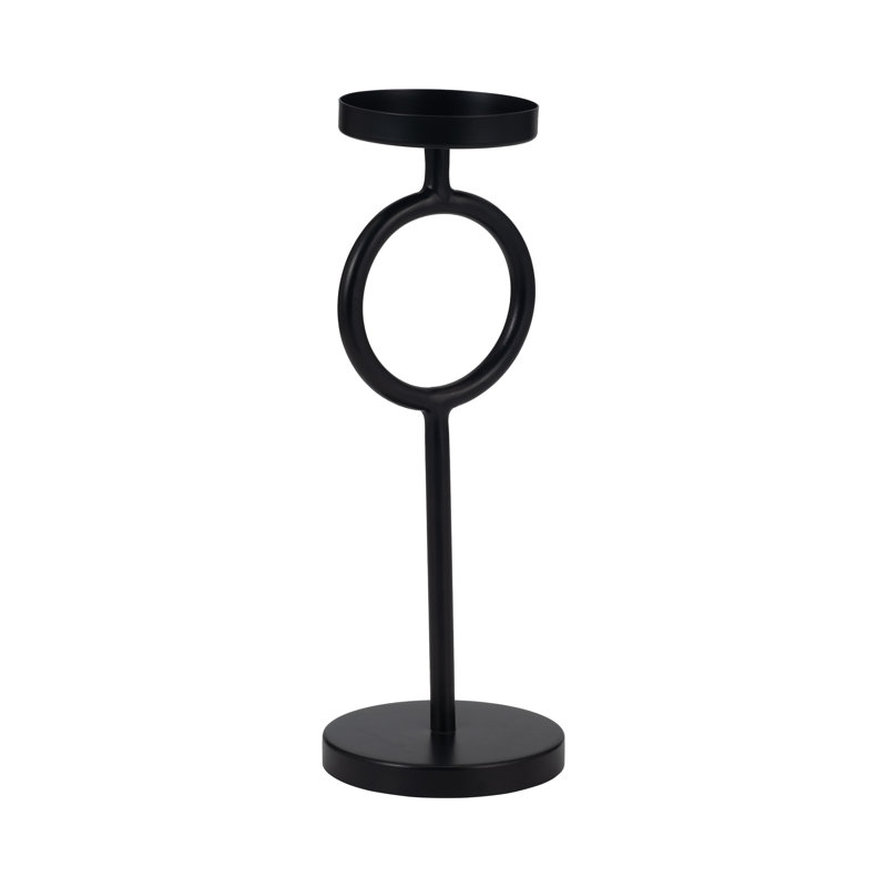 Porte-bougie en métal noir Modern Modern, H 13 po x l 5 po x P 5 po