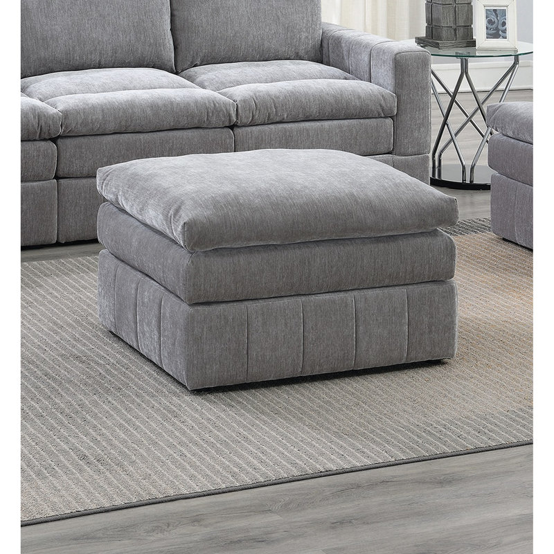 Canapé modulaire 5 pièces en gris, 2 x accoudoirs, 1 accoudoir sans accoudoirs, revêtement en suède, coussin de siège confortable contemporain, siège à plateau-coussin, style moderne pour la maison