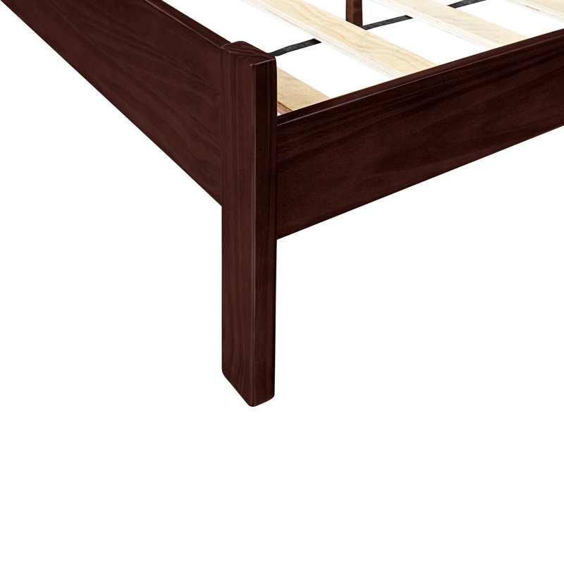 Graham Wood Platform 3 Piece Bedroom Set with Slatted Headboard, Queen, Espresso