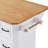 56 Inch Kitchen Island With Rubber Wood Veneer Drop Leaf, Power Outlet, 4 Door Shelves, Embossed Vertical Stripe Rolling Kitchen Cart On 4 Wheels With 6 Deep Drawers For Kitchen,Dining Room-2133252801