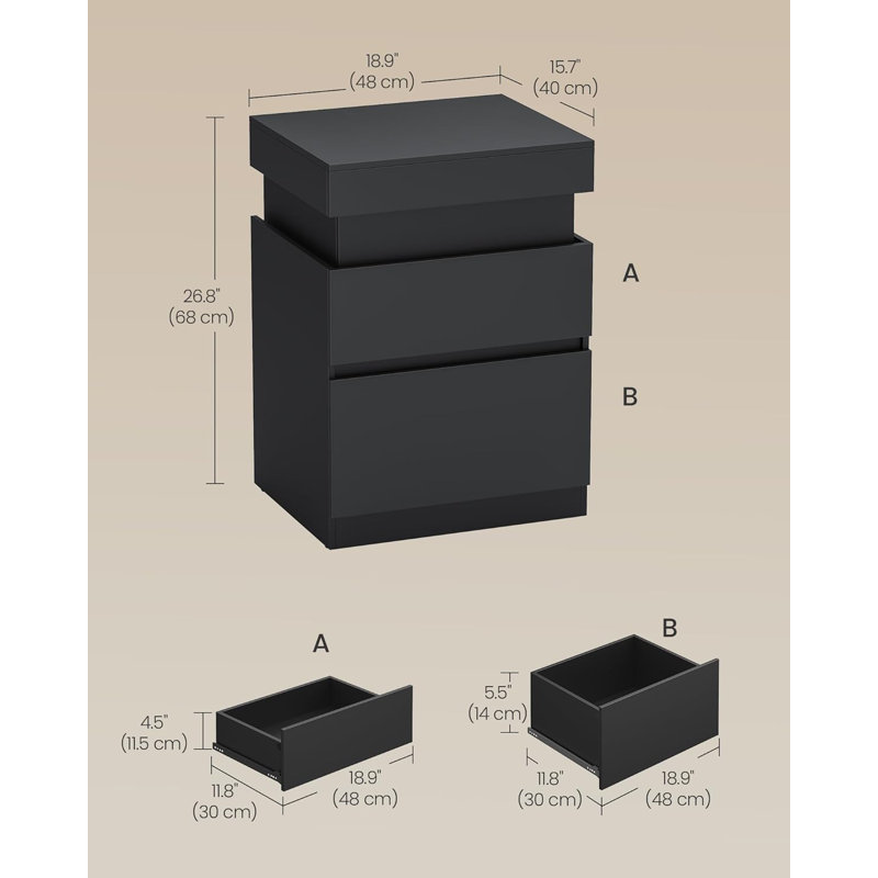 Bedside Table With Power Socket