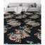 Tapis rose et bleu noué à la main de haute qualité