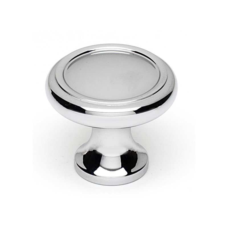Mushroom Knob, Polished Chrome, 0.88" H x 1" W x 0.63" D