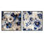 Austen - Ensemble de 2 collages floraux carrés-101866048-101866047