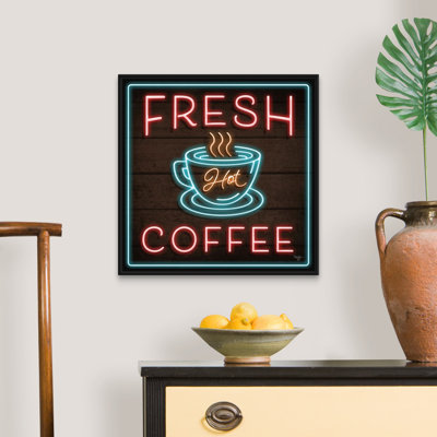 «Neon Fresh Coffee» par Mollie B., reproduction d'art sur toile tendue