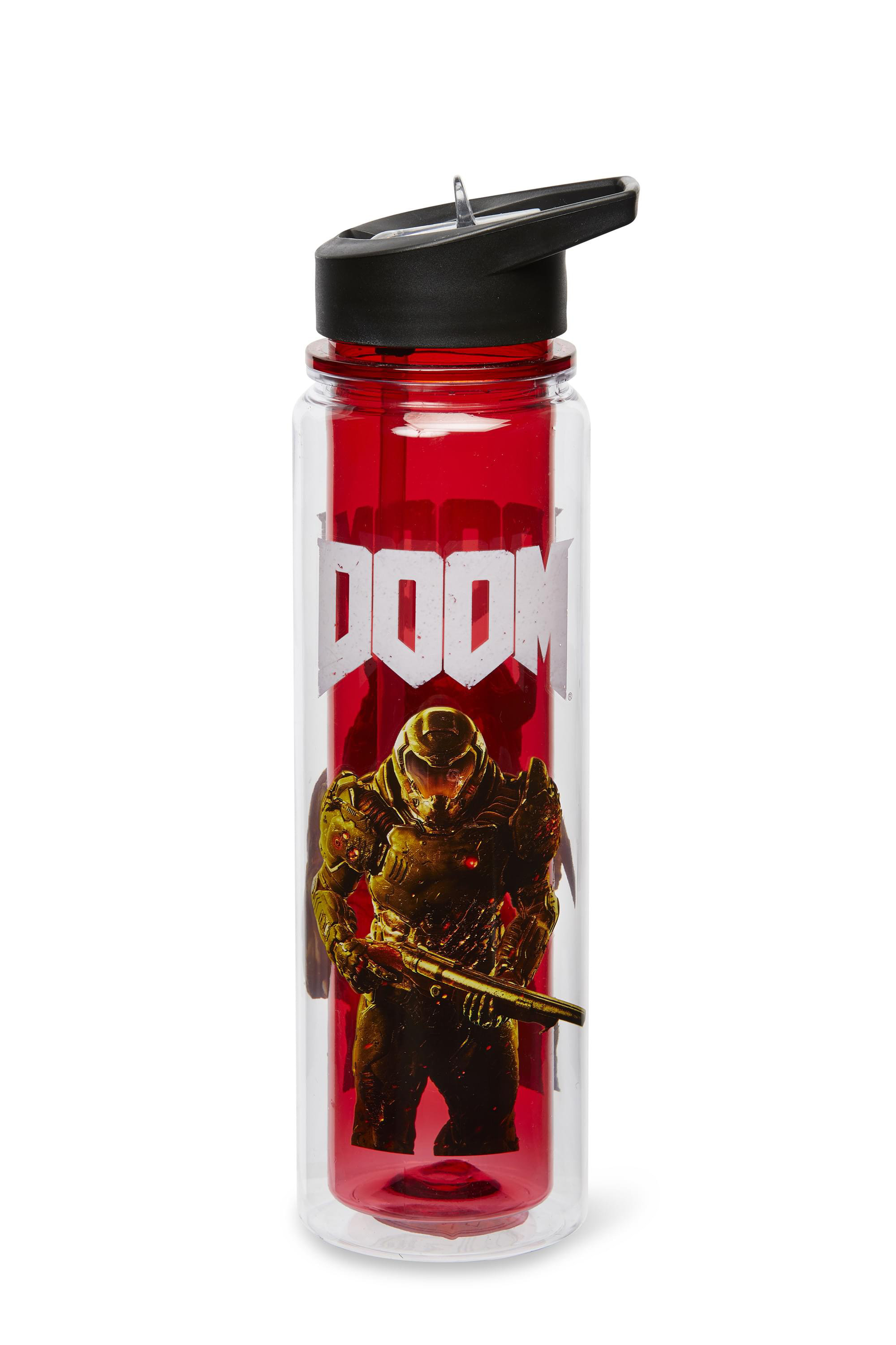 Super Mario 16 oz. Metal Water Bottle with Straw