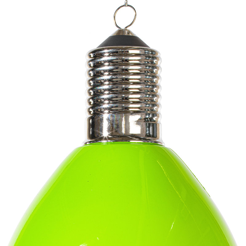 Ornement en forme d'ampoule en mastic., Vert clair