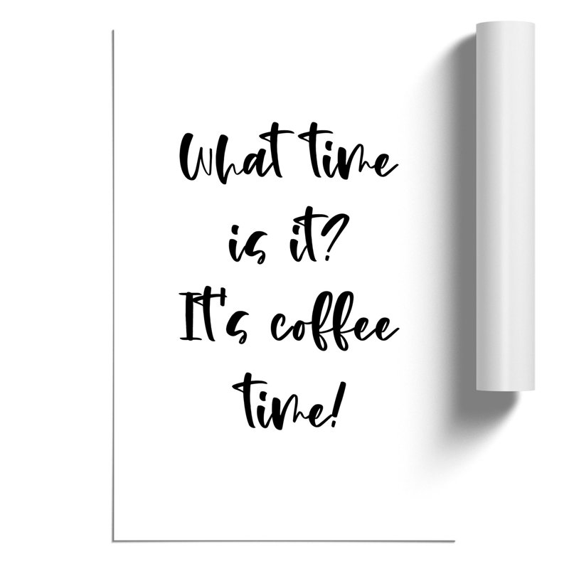 Coffe Time - Frameless Print, 84cm H x 59cm W x 0.1cm D