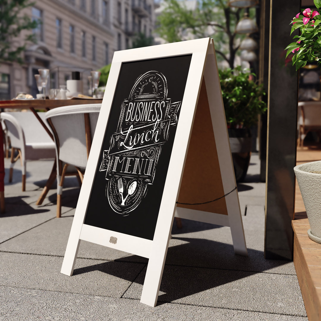 Millworks Wood A-Frame Magnetic Chalkboard Set-Markers, Stencils, and Magnets Flash Furniture Frame 