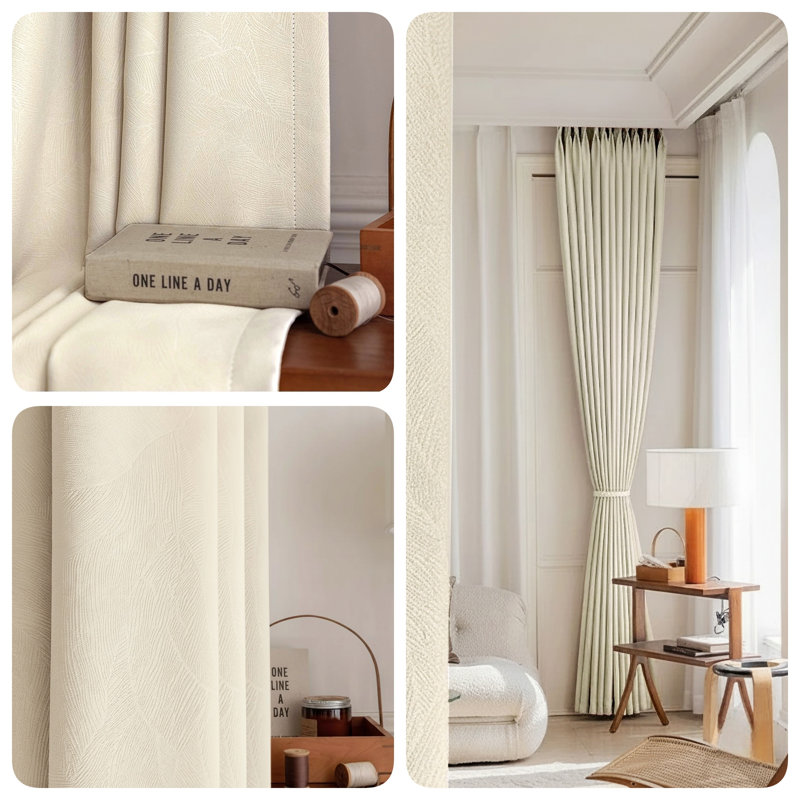 Room Darkening Blackout Curtain (Set of 2), 96 cm Width x 183 cm Drop