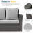 3-seat upholstered Outdoor Sofa with Cushions-1442597199