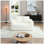 Canapé-lit convertible 2 en 1 pliant, canapé-lit en velours côtelé moderne avec 2 coussins, causeuse modulaire rembourrée avec lit escamotable pour le salon