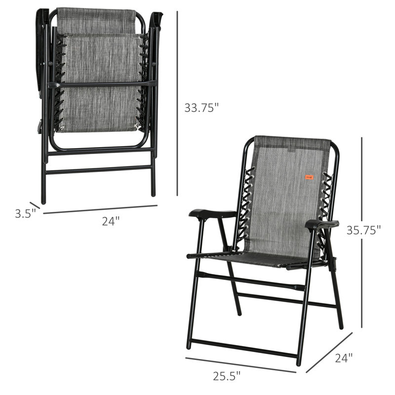 Chaise de camping pliante, Gris