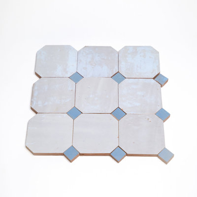 Carreau de mosaïque murale 12 po x 12 po Bouchon Zellige