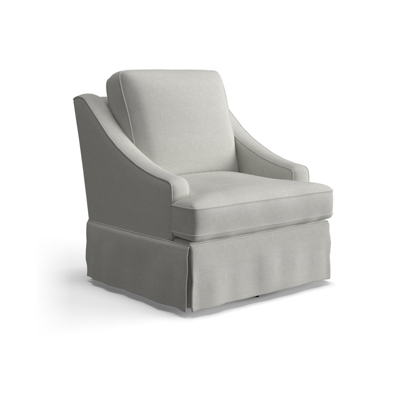 Allerton Upholstered Swivel Glider, Snow Ivory Performance