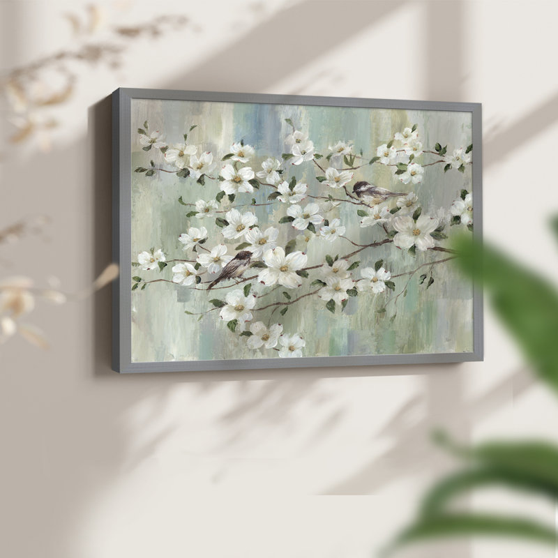 Spring's Song - Reproduction encadrée - Restickable, Gris, H 22 po x l 28 po