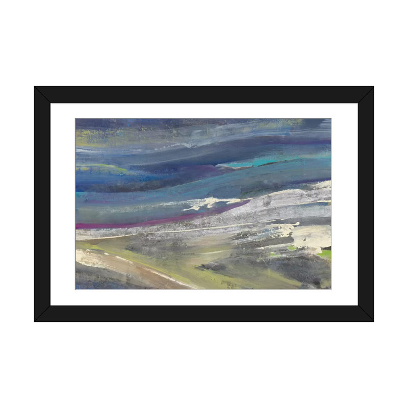 Highlands, reproduction d'art sur toile tendue, Papier d'art encadré noir, Blanc, H 16 po x l 24 po x P 1 po