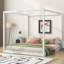 Canopy Platm Bed with Support Legs,