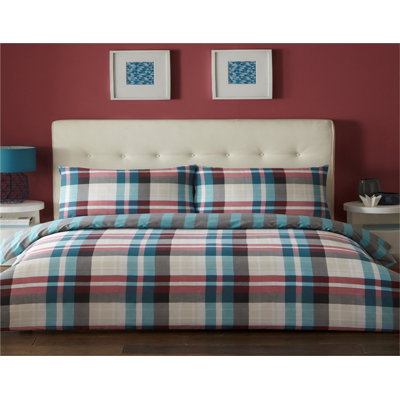 Willems Plaid Duvet Cover with Pillowcases Included