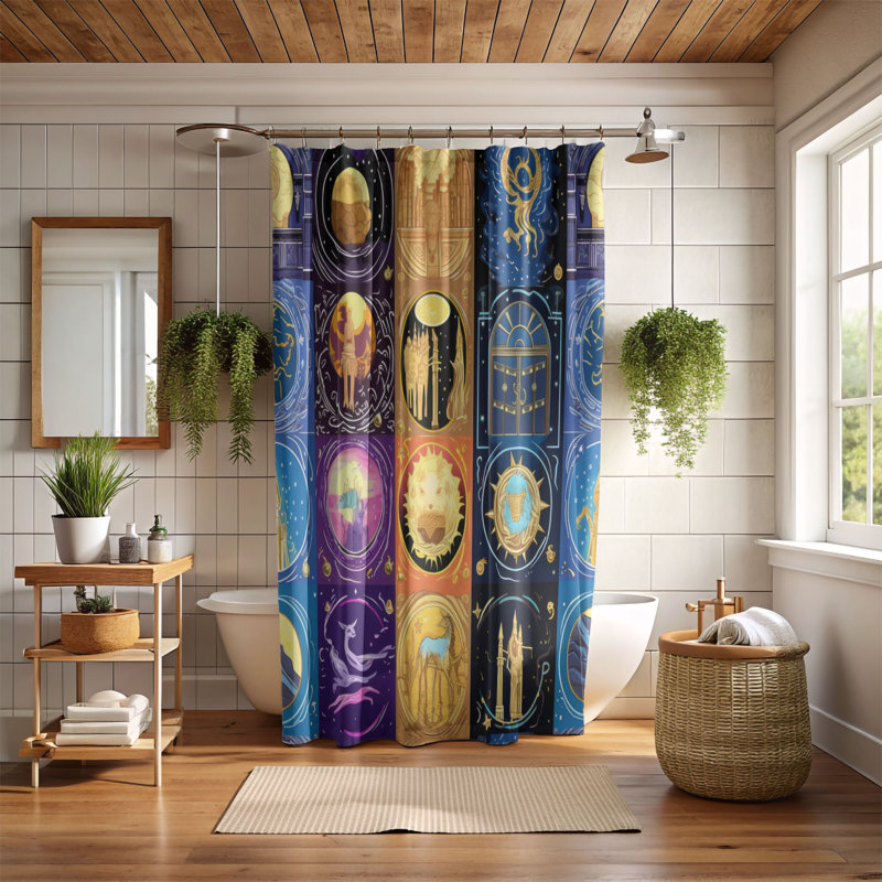 Rideau de douche Night Sky Enigma - Premium, H 74 po x l 71 po