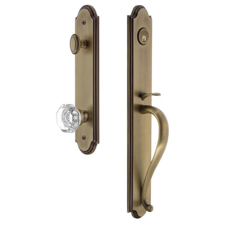 Arc One-Piece Complete Inactive Dummy Handleset with S Grip and Chambord Crystal Knob
