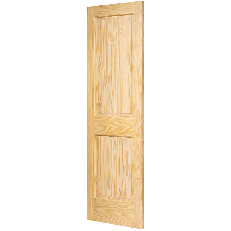 Porte coloniale lambrissée non finie standard en bois massif, 28 po x 80 po