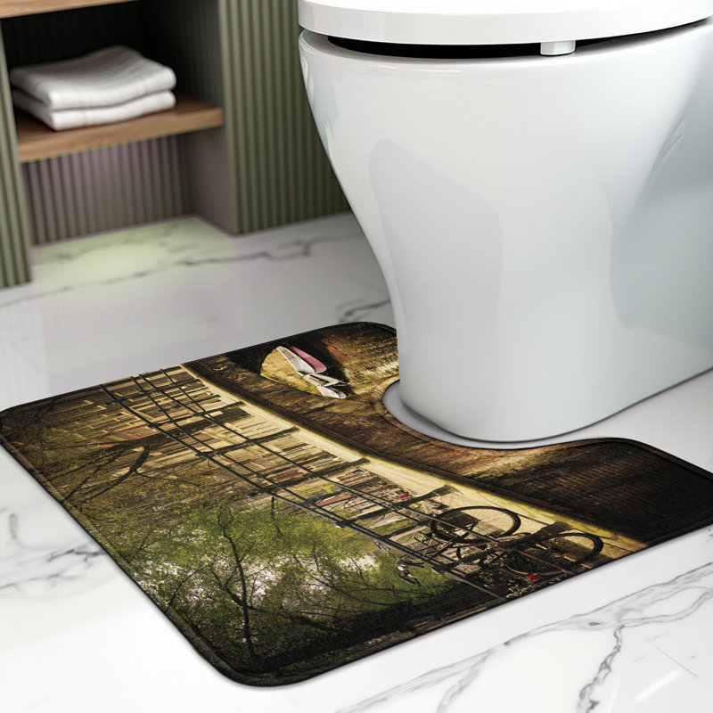 Tapis de salle de bain en U Cityscape 20 po crème
