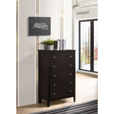 Carlton 5-Drawer Rectangular Chest Cappuccino