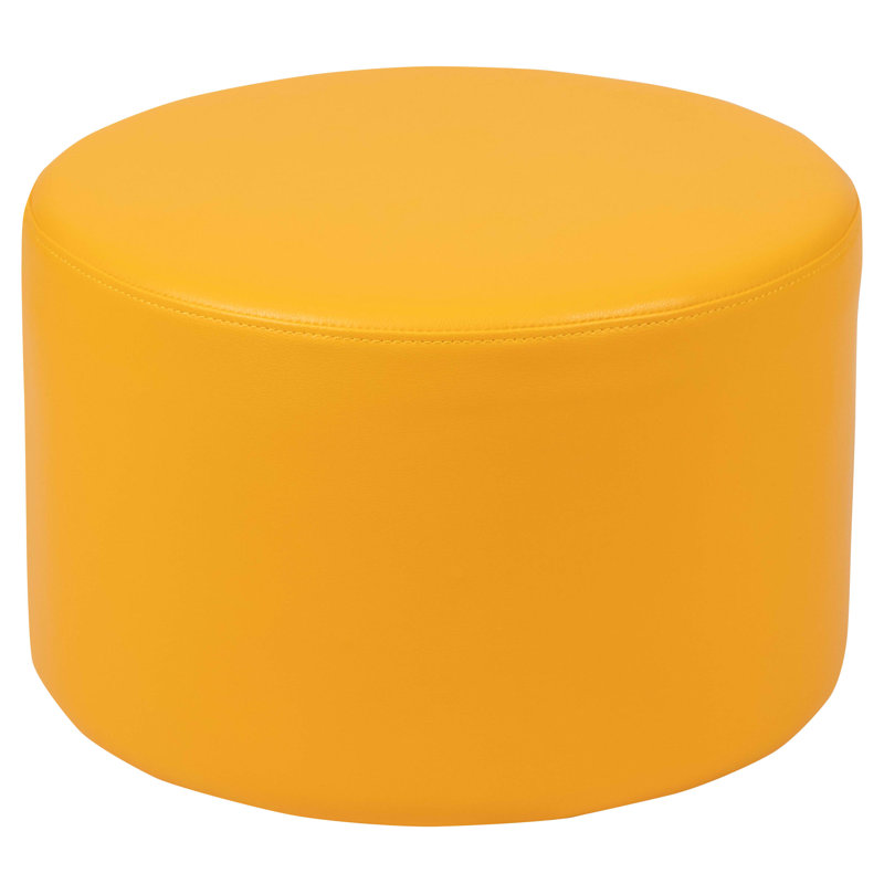 Tabouret cylindrique modulaire avec siège rembourré en mousse Shapes Series II, H 18 po x l 18 po x P 18 po, Jaune, Non