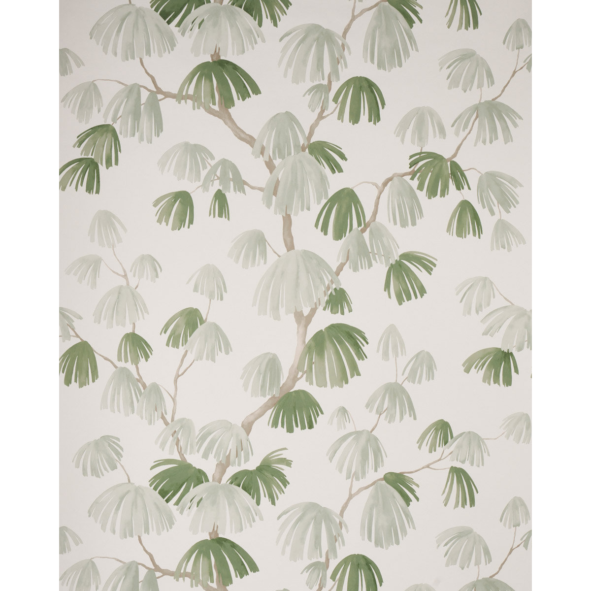 David Kaihoi Wallpaper Roll, Gray/Green