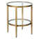 Hera 19.63'' Wide Round Side Table With Clear Glass Shelf