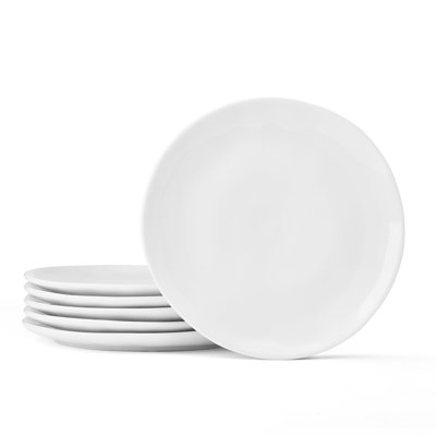 Fitz And Floyd Everyday White Organic Appetizer Plates, Set Of 6