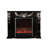Black Solid + Manufactured Wood Electric Fireplace