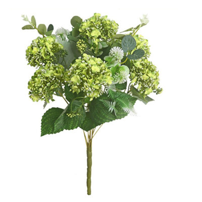 2 Pack Artificial Hydrangea Bouquet - Faux Floral Arrangement For Vases, Table Centerpieces, Living Room & Year-Round Home Decor
