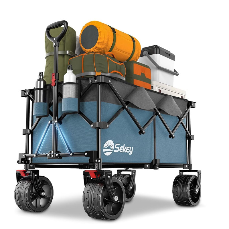 Foldable Tailgating Wagons, Blue&grey