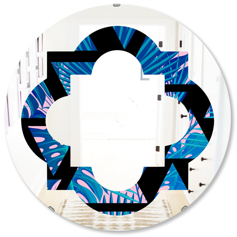 Miroir mural éclectique Quatrefoil, 31,5 po x 31,5 po