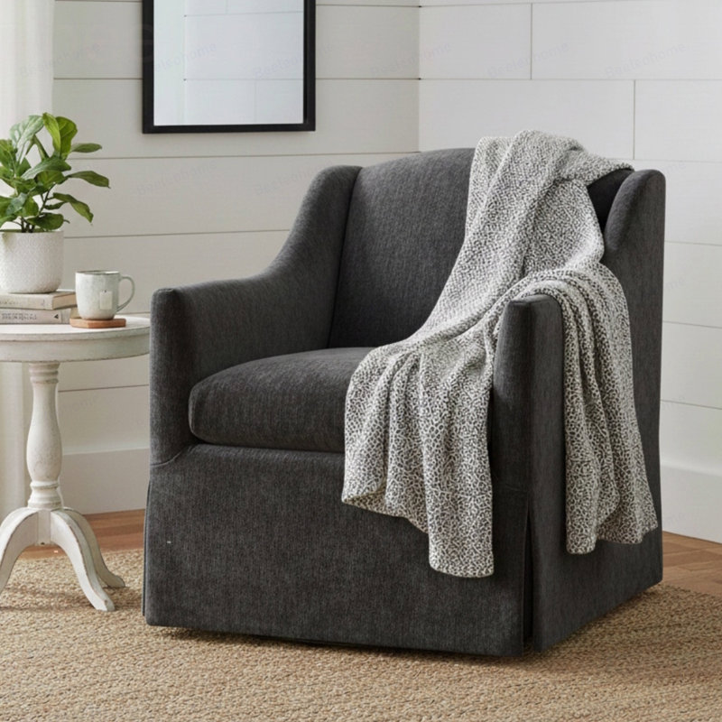 Fauteuil d'appoint pivotant à jupe Luisa