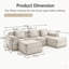 Canapé modulaire modulaire à 3 places en forme de U sans os, canapé modulaire Cloud avec assise profonde, canapé modulaire moderne à 3 places avec coussins décoratifs et 2 repose-pieds amovibles, tissu en velours côtelé-297323722-297323733