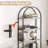 5-Tier Tall Bookshelf with Arched Top, Metal Frame & Wood Finish, Farmhouse Industrial Display Rack-134507485